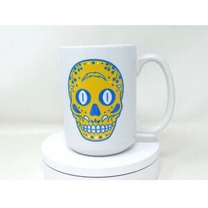 Los Angeles Chargers Sugar Skull 15 Oz. Ceramic Mug